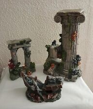 Décoration pour Aquarium en Résine - Épave - Pilier Colonne Romaine (Lot de 3)
