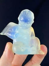 RARE SUJET ANGE LALIQUE CRISTAL OPALESCENT 1996