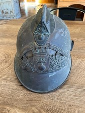 casque ancien sapeur pompier laiton mousseaux neuville