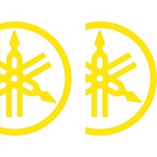 Couple D'Autocollants Jaunes