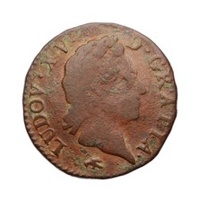  France - Demi-Sol "à la Vieille Tête" 1769 D (Lyon) - Louis XV - TB