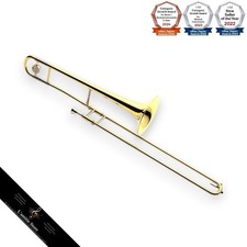 YAMAHA YSL-354V Trombone Piston Type Valve Bb Gold Instrument de Musique Japo...