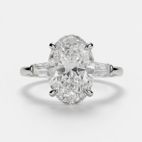 5ct oval lab grown - oval, diamond