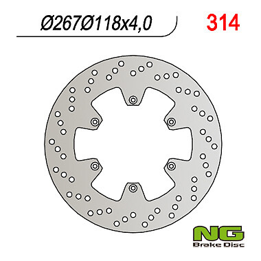 Disque frein avant - ng,