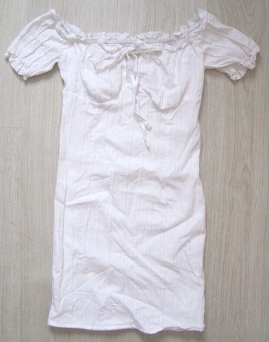 Robe blanche col bardot - blanche, à