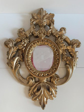 Ancien Cadre Miroir Baroque Style Louis XV / Louis XVI Vintage en Stuc Acanthes