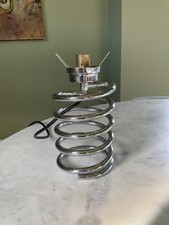 INGO MAURER  - PIED DE LAMPE RESSORT CHROMÉ VINTAGE ANNEE 70 DESIGN