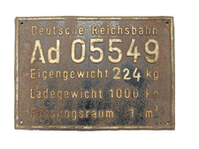 Plaque de train allemand début XXe. 14/18 ?