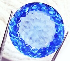 Topaze Bleu Rond Forme