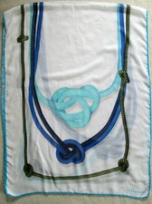 -Magnifique  Echarpe type étole LONGCHAMP  soie TBEG  vintage Scarf  70 x 180 cm