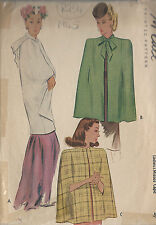Patron De Couture Vintage 1945 CAPE B32" (R254)