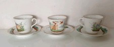 3 tasses antique porcelaine 18