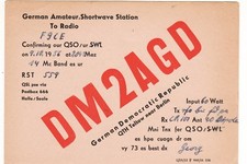 Y344 Carte QSL Radio Amateur Opérateur DM2AGD en Allemagne DDR a TELTOW BERLIN