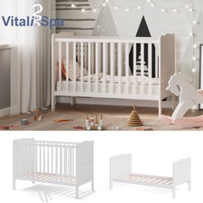 Lit à barreaux Lit bébé Lit enfant Tobi blanc Lit évolutif VitaliSpa