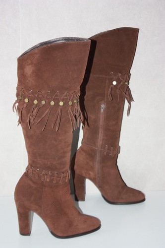 Bottes hauts talons daim - bottes,