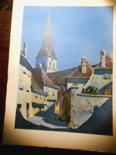 HANSI AMMERSCHWIHR aquarelle-zincographie originale 1926