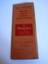 Tableau d'instructions Moteur Diesel PERKINS Type P3 (TA) Tracteur
