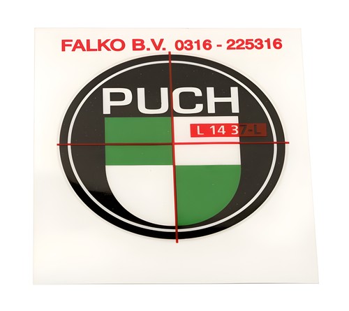 Autocollant plaque 40mm puch - autocollant,