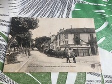 Ancienne Cpa Thonon Les Bains Rives Sous Thonon Place Cafe Brasserie Vintage