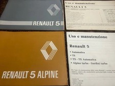 RENAULT 5 Alpine Manuel D'Utilisation Et D'Entretien GORDINI ORIGINAL 4 Pièces