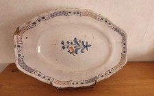 Plat ovale ancien faïence de