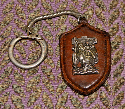 Ancien porte clés cuir - ancien,
