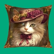 Housse de coussin chat