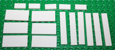 Lot de 17 Tiles Lisses White Lego : ref 87079 - 6636 - 3069 set 7931
