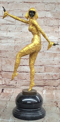 Genuine bronze art deco statue - genuine,