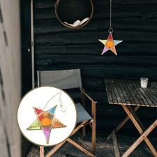 Bougeoir en verre de couleur