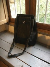 Sac seau bandoulière Paquetage  cuir noir   (GO/Y)