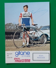 CYCLISME carte cycliste ALAIN NOGUES équipe GITANE FRIGECREME 1973 Signée