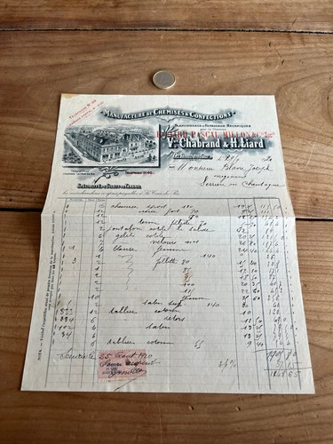 Facture ancienne n50 vve - ancienne,