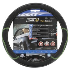 Couvre volant noir surpiqure Verte - 37-39cm