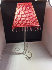 Candle Lamp With Beaded Shade