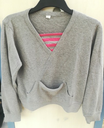 146 152 fille pull gris - 146,