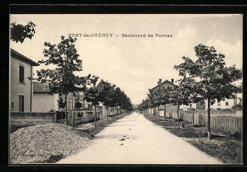 Cpa pont chéruy boulevard - cpa,