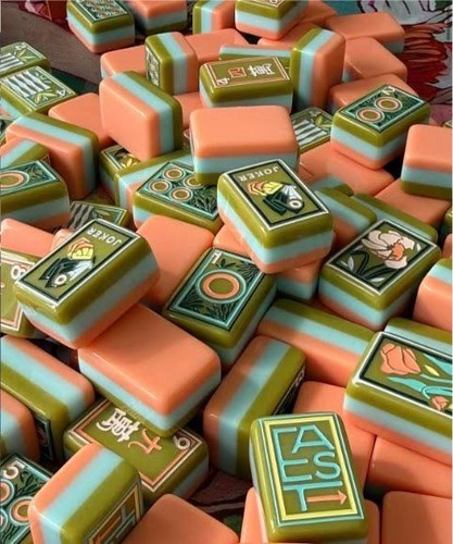 Jade green orange - green,