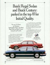 BUICK Car Magazine Print Ad Regal Sedan 1990's 1pg 1992