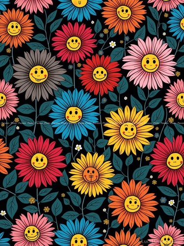 Photo fleurs graphiques pop - photo,