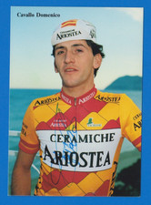 CYCLISME carte cycliste CAVALLO DOMENICO équipe Ceramiche ARIOSTEA 1987 Signée