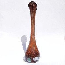 Vase  de Murano en verre soufflé Soliflore avec inclusions