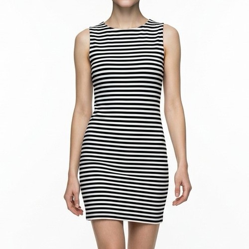 Robe moulante rayures - robe,