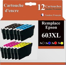 12 cartouches pour Epson XP4100 XP4105 XP2100 XP2155 XP3100 XP3105 WF2810DW 603X