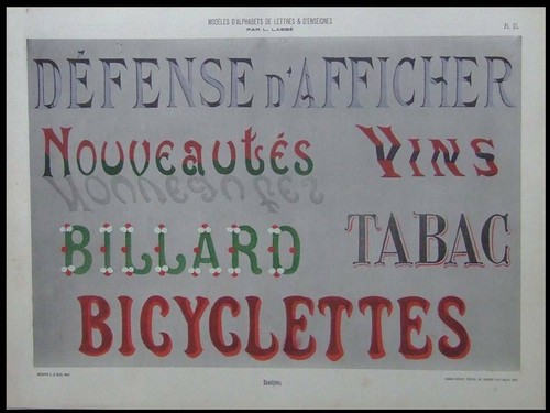 Enseignes art nouveau 1903 - enseignes,