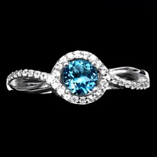 925 Bague en Argent Rond