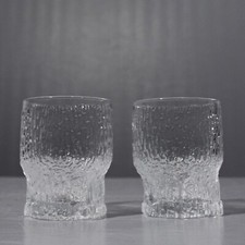 Tapio Wirkkala & Iittala Finland 2 verres vintage série "Aslak" circa 1970
