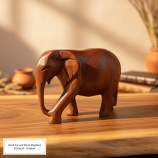 Figurine éléphant en bois