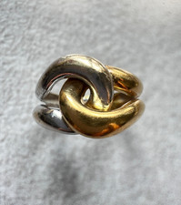 Vintage French work 18K Yellow & White Gold Eternity Ring