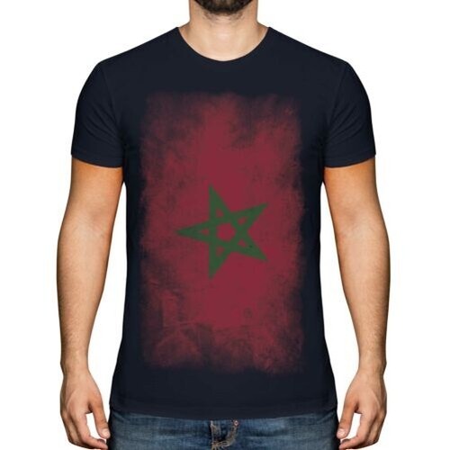 Maroc délavé drapeau - drapeau, hommes